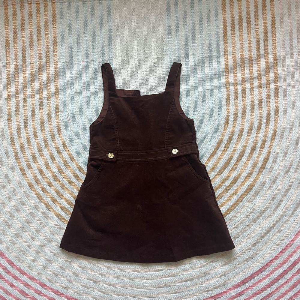 Janie and Jack Dark Brown Pinafore Dress